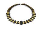 Black and gold necklace by Stacey Bentley