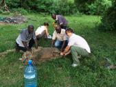 Image of Dr Charles Masembe and his colleagues working in the field