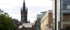 University of Glasgow tower with Wolfson Medical School Building in foreground