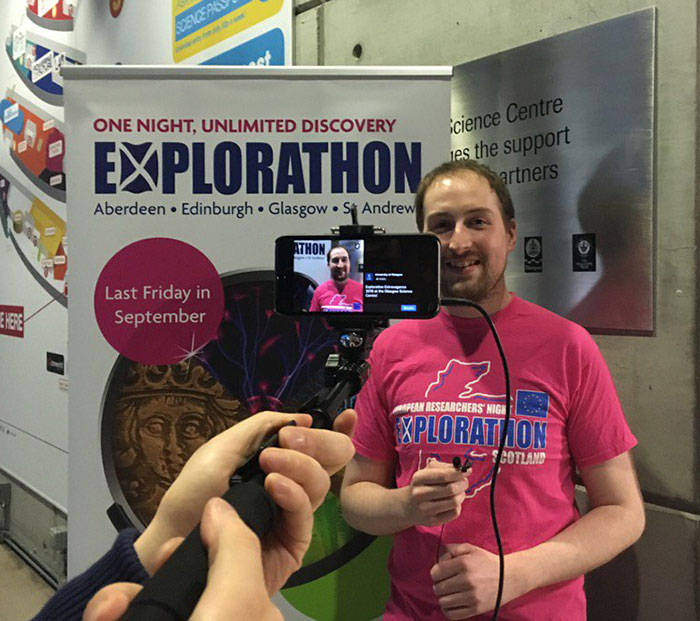 Jamie on Facebook Live at Explorathon