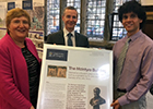 Lesley Richmond, David Newall and Ameer Ibrahim rename the McIntyre Building in October 2016