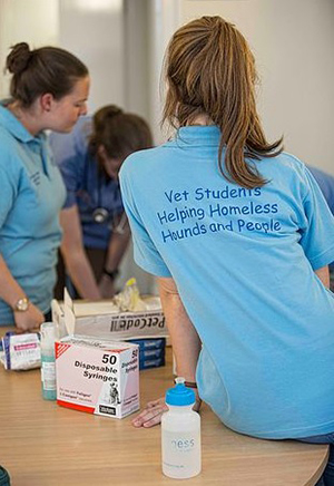 Image of staff working at the Trusty Paws Clinic