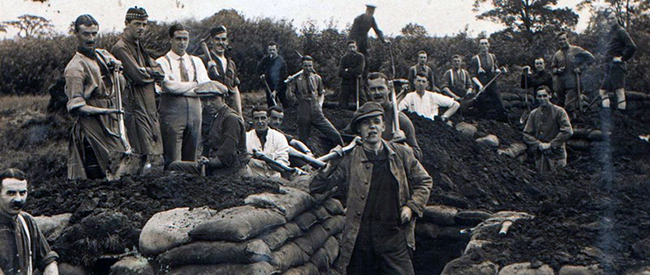 Image of men in the trenches