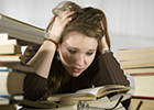 Image of female student with books