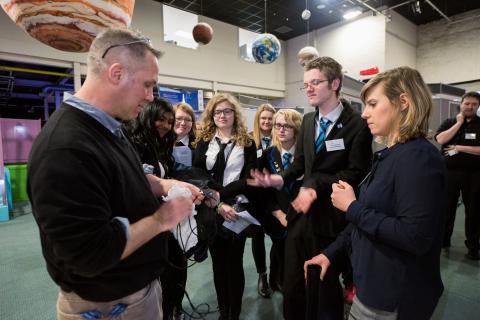 Ben Cox and Julia Faerber at the Meet the Researcher Showcase in Aberdeen 2016