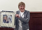 Image of University Archivist Lesley Richmond at her retiral presentation
