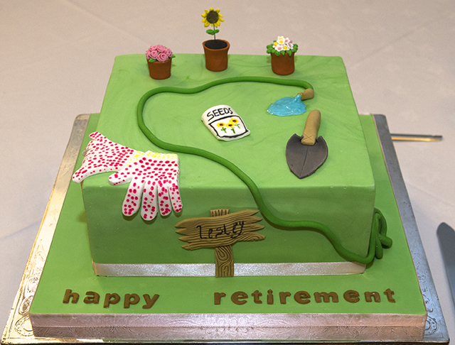 Image of University Archivist Lesley Richmond's cake at her retiral presentation