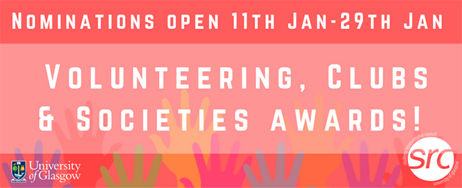 Branding image for the SRC Volunteering, Clubs & Societies Awards
