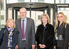 Image of (l-r) Professor Dame Anna Dominiczak, Michael Russell MSP, Shona Robison MSP and Dr Carol Clugston.