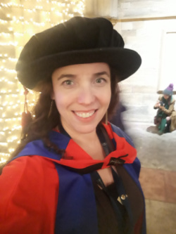 Photo of Professor Catherine Lido participating in graduations