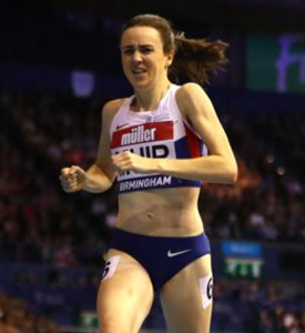 Image of athlete Laura Muir. Photo courtesy European Athletics Twitter