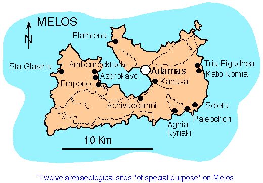 Special sites on Melos