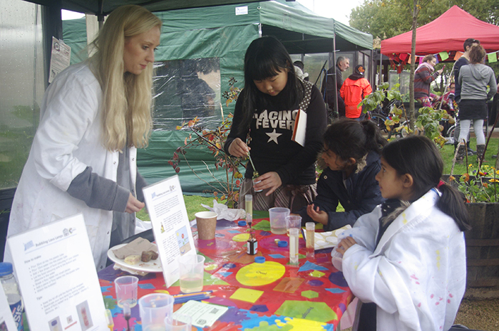 Making lava lamps at the harvest festival