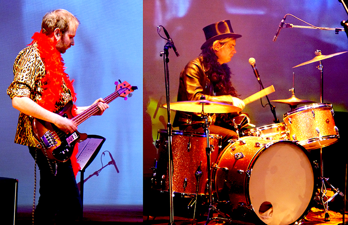 Bob Hardy and Paul Thomson from Franz Ferdinand, onstage for the Glasgow Glam Rock Dialogues, 3 March 2017. Photo credit: Jim Rusk.