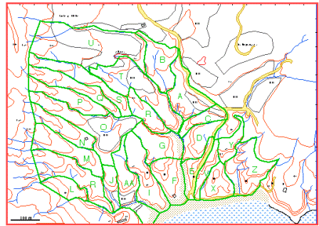 Aghia Kyriaki sectors for archaeological survey