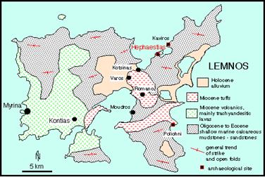 Lemnos geology map