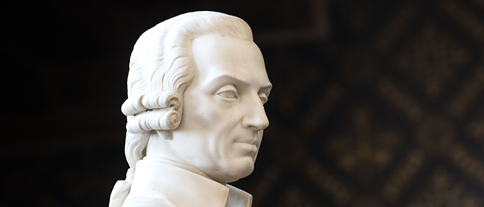 An image of the University's sculpture of Adam Smith