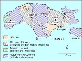 Samos geology map