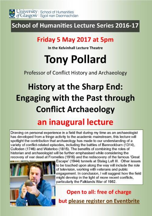 Tony Pollard's inaugural lecture