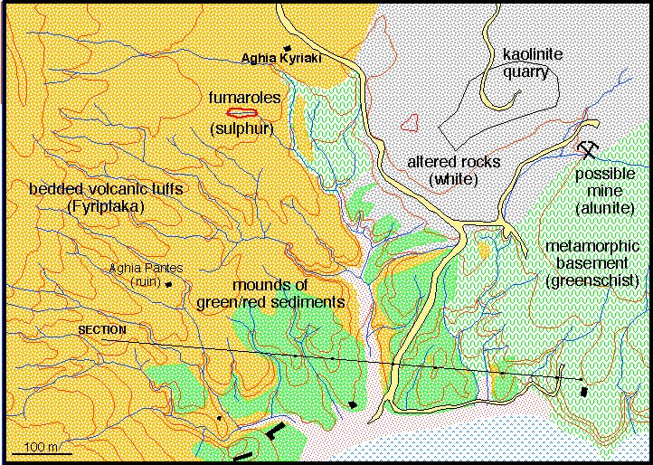 geological map of Aghia Kyriaki