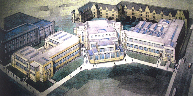 Image of the original design for the Joseph Black building