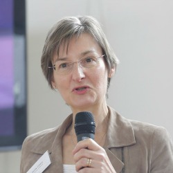 Professor Muffy Calder speaking at a conference