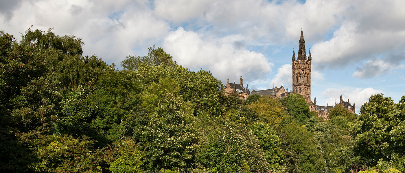 University from Kelvingrove Park