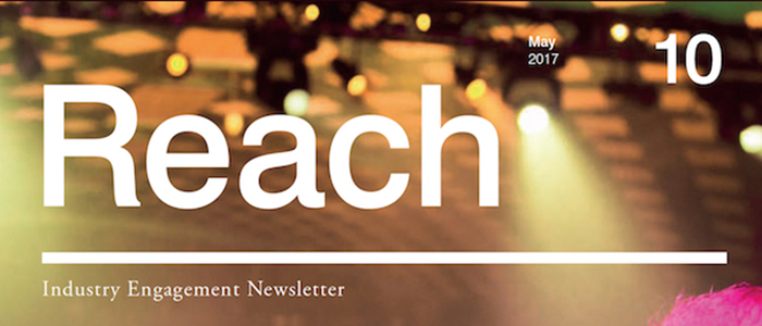 Image of the branding for the College of Arts industry engagement newsletter REACH