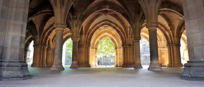 Image of the cloisters/undercroft during the day