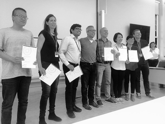 Image of a group of research staff from the Colleges of MVLS and Science and Engineering who attended the Biotech and Healthcare Venture Creation Weekend in Cambridge last month