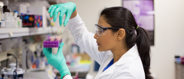 Image of a researcher in lab