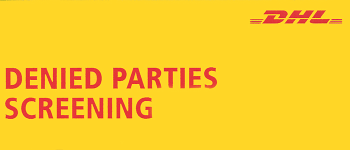 DHL Denied parties screen logo