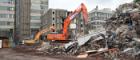 Image of heavy plant equipment on the Maths and Stats building site in August 2017