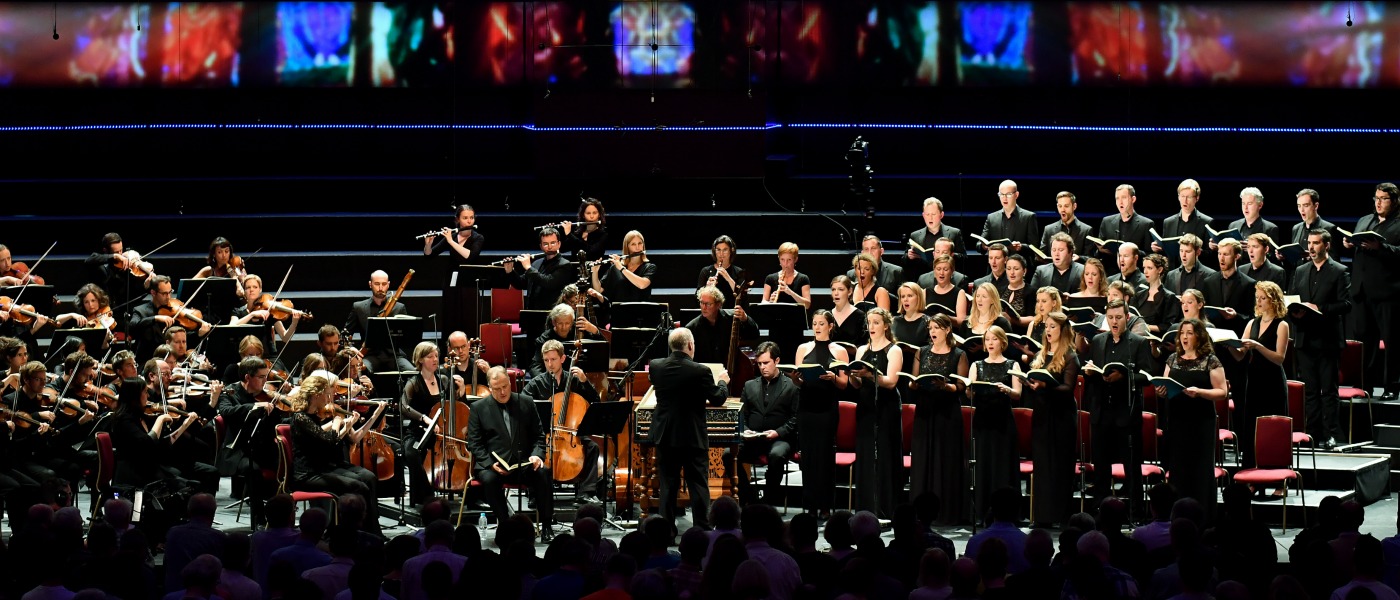 Image of Professor John Butt and his Dunedin Consort performing at the BBC Proms 2017