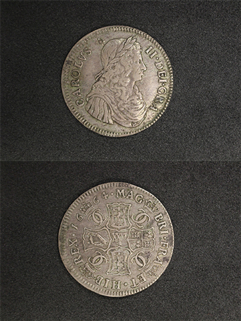 Charles II, 2 merks, GLAHM 18633