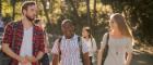 Image of students walking on campus