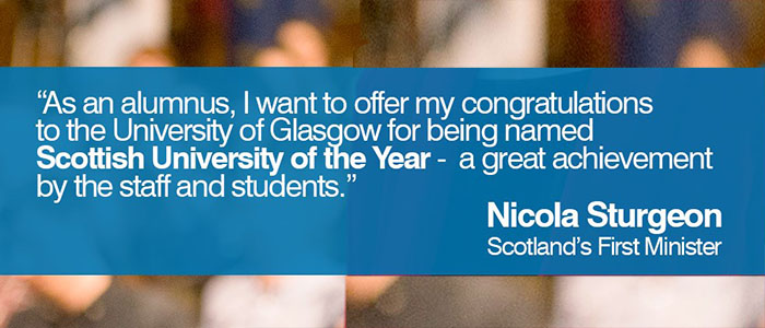 Uni of the Year - message from Nicole Sturgeon