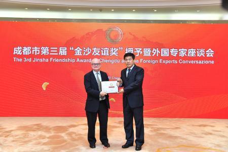 John Marsh with Chengdu mayor Luo Qiang