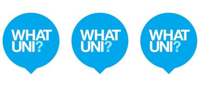 Image of three WhatUni 2017 logos