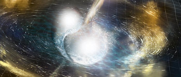 Artist’s illustration of two merging neutron stars. Credit: National Science Foundation/LIGO/Sonoma State University/A. Simonnet