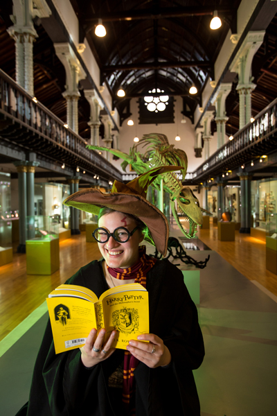 University of Glasgow student Katarina O’Dette dressed as Harry Potter will be taking part in the Night at the Museum: Fantasy Scotland at The Hunterian on Friday 24 November.