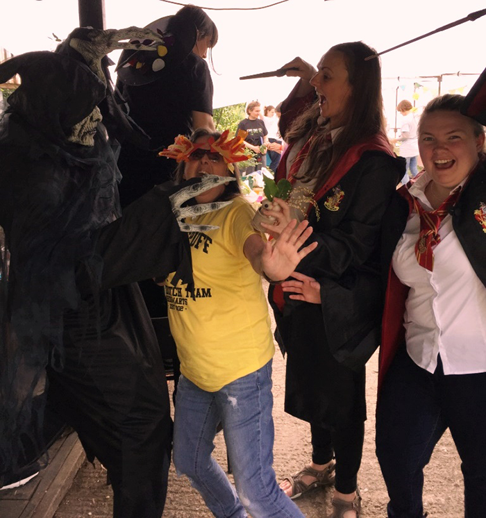 Attendees dress up as dementors and Hogwarts pupils for the occasion