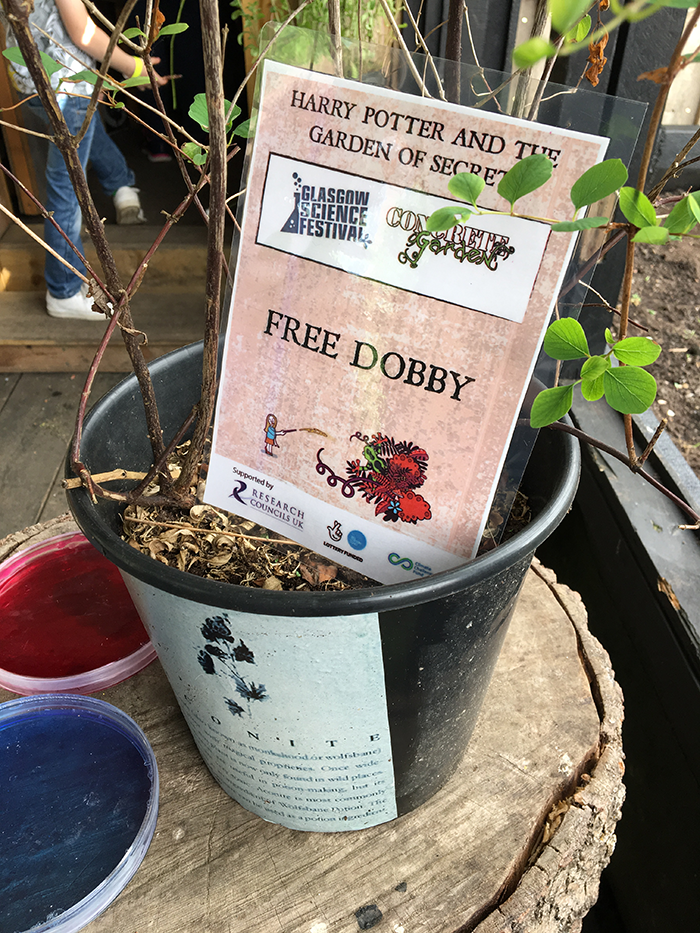 event signage 'Free Dobby'