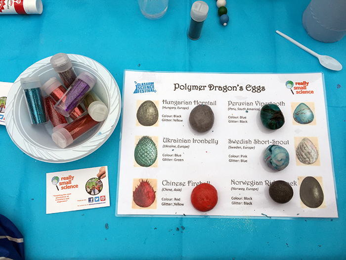 making polymer dragons eggs with really small science