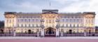 Image of the frontage of Buckingham Palace.