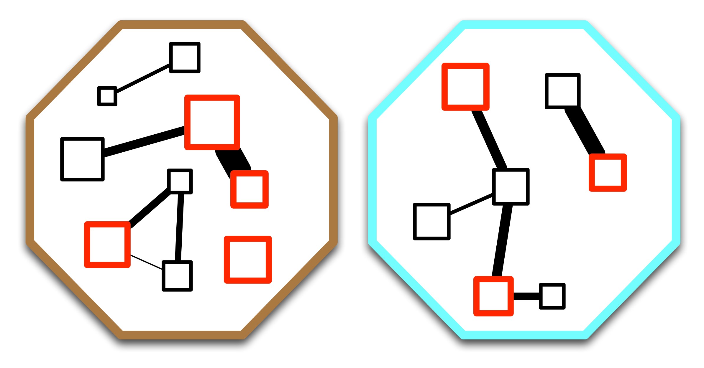 diagram of networks inside two small octagons