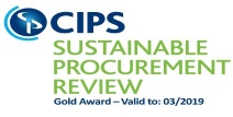 CIPS Sustainable Procurement Gold Award 0319