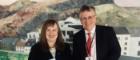 Joan McAlpine and Professor Murray Pittock after The Economic Potential of Robert Burns debate in the Scottish Parliament