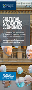 An image of the Cultural & Creative Economies bannerstand