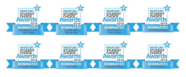 We are delighted that the University has been shortlisted in 8 out of 12 categories 